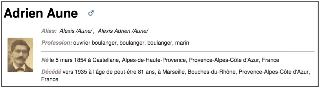 fiche d&rsquo;Adrien AUNE