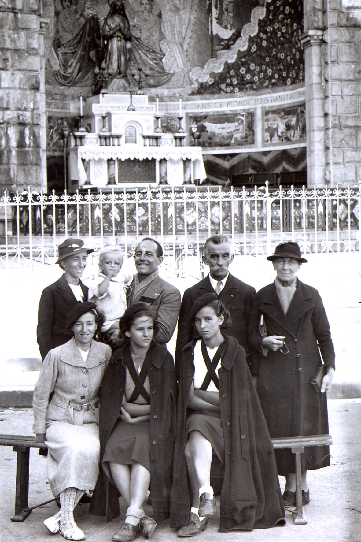 Les PEYRANI et FERMIER à Lourdesen 1938