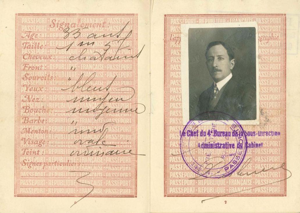 Passeport de Lucien TERRASSE