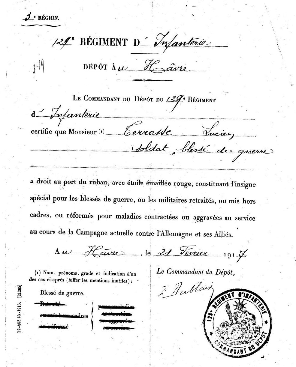 Dossier médical de Lucien TERRASSE