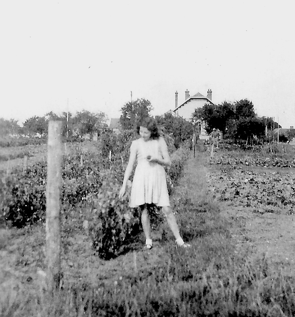 Paulette AUNE pendant les vendange à Miguerette début octobre 1943