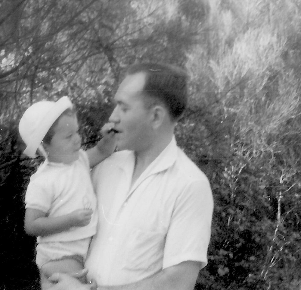 Alexis et et Thierry AUNE (21 mois) à Mimizan