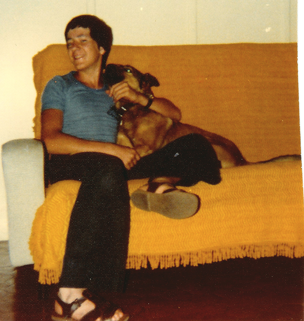 Thierry AUNE et son chien Goldy