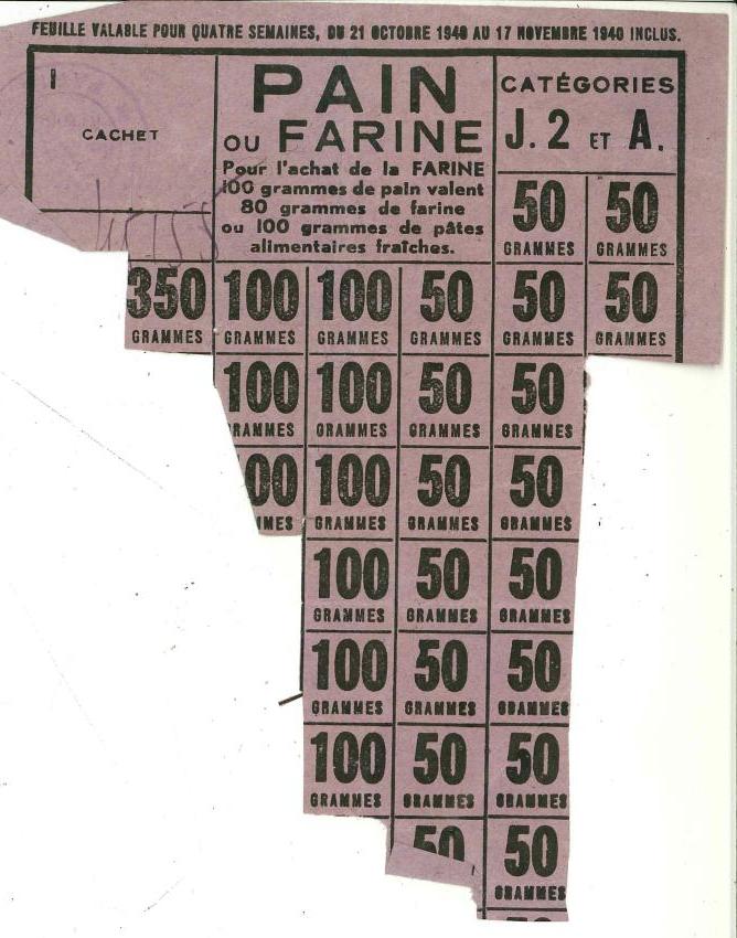 coupons de rationnement