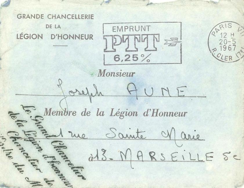 Légion d&rsquo;honneur de Joseph AUNE