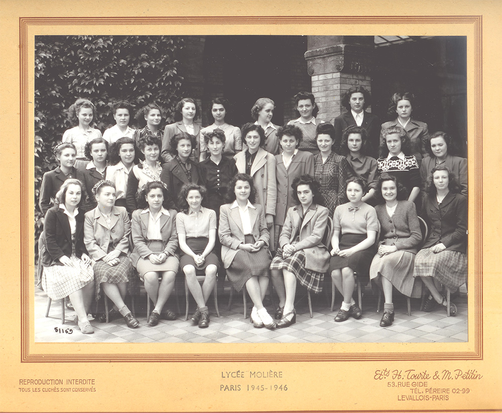 classe de 1ère A au lycée Molière 1946