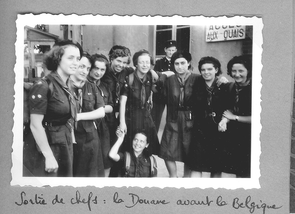 Paulette TERRASSE au camp de LINCHAMPS en 1950 (sortie de chefs)